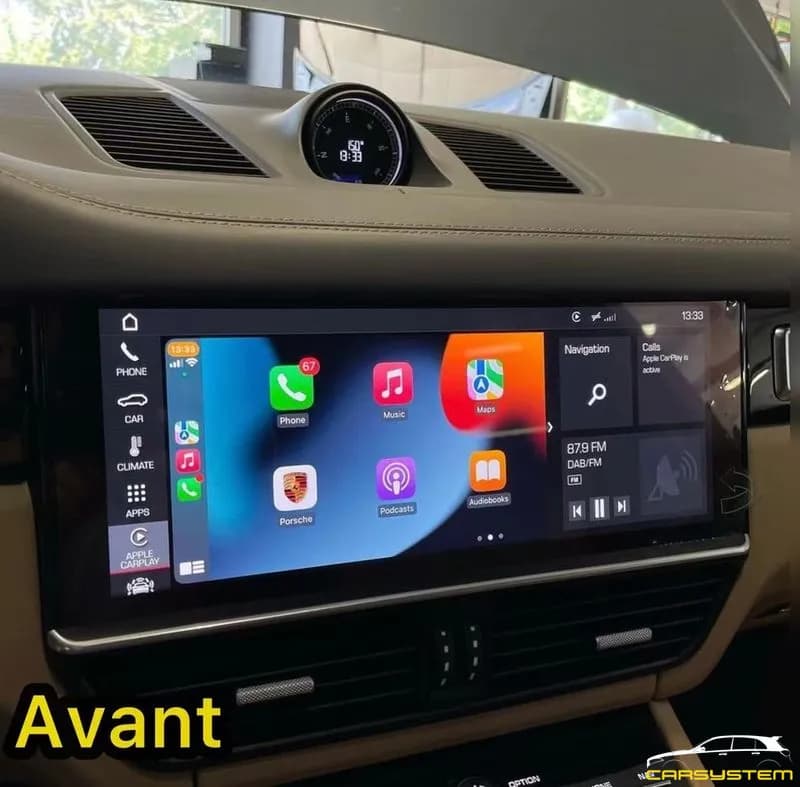 Carplay / Android Auto en plein écran Porsche Cayenne PCM5.0