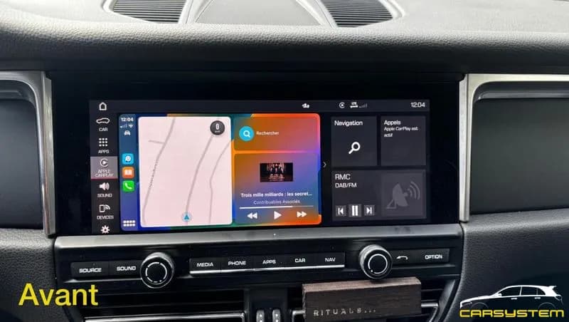 Carplay / Android Auto en plein écran Porsche Macan